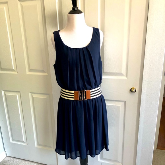 BCX Dress Navy Blue XL Juniors - Picture 1 of 8
